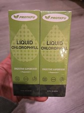 2 Packs Liquid Chlorophyll Drops For Immune Support - Peppermint Flavor 2 Fl Oz