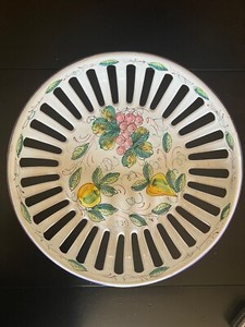 Cottura Italy 11“ Ceramic Footed Pedestal Bowl Signed L Pardi