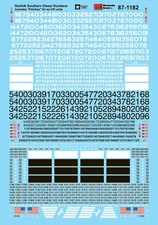 Microscale 60-1182 N Norfolk Southern NS Extra Numbers/Patches - Diesels Decals
