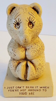 Vtg Paula Inc 1969 I just Can't Bear It When You're Not Around  Figurine
