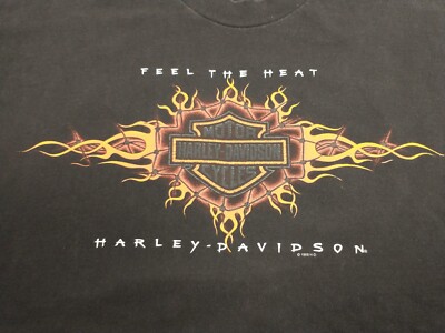 Austin Central Texas Harley Davidson T-Shirt XL 1998 Feel The Heat 