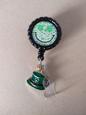 Nurse Gift, Scrubs, Pharmacist, Medical, St. Patrick Retractable ID Badge Reel