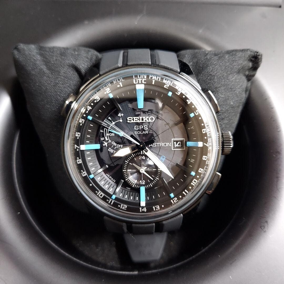 Seiko Astron GPS Solar Analog Quartz Watch 7X52-0AK0 Rubber Belt  