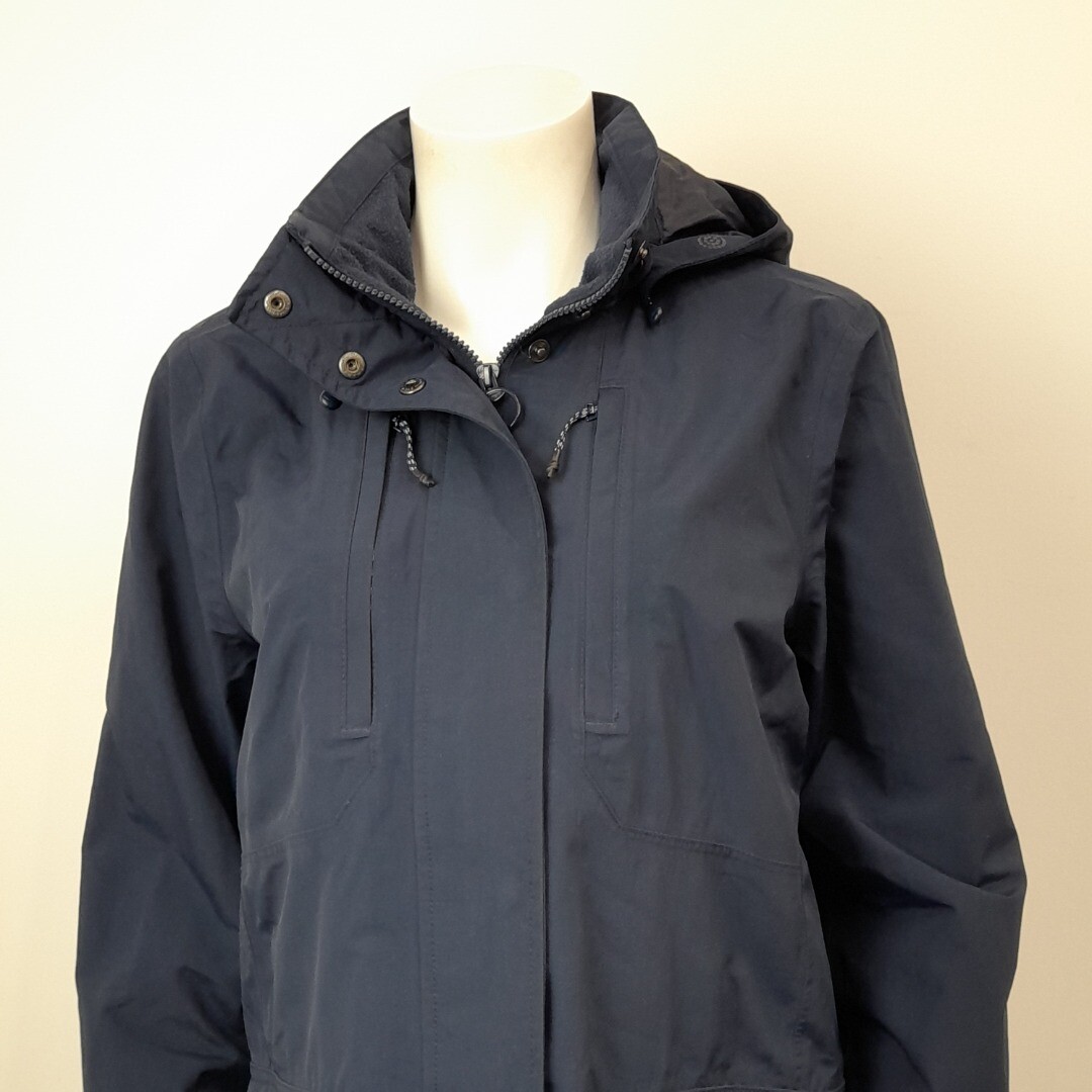 Lands' End Rain Coat Size Medium Womens Navy Blue RMF42LD eBay