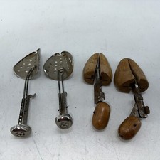 Lot 2 Turkey Wood  Ekco Metal Pair Shoe Tree Stretcher Keeper Shaper