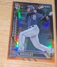 Manuel Margot 2016 Bowman Chrome Scouts Top 100 Orange Refractor 25/25 RC