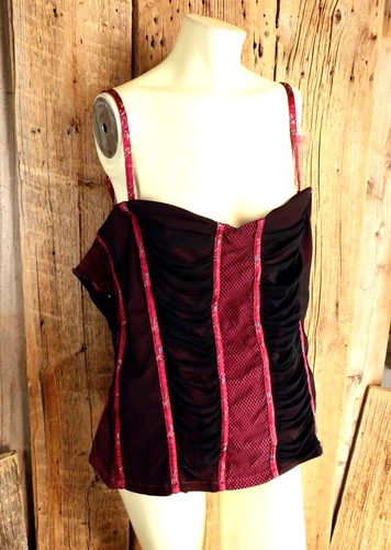 Tripp NYC Dark Maroon Bustier Top Size 4