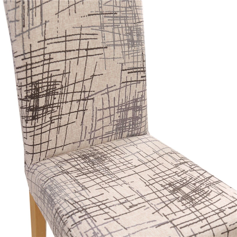 1/4/6pcs Stretch Spandex Dining Printed Chair Covers Slipcovers Home Room Decor - Image 3 of 4