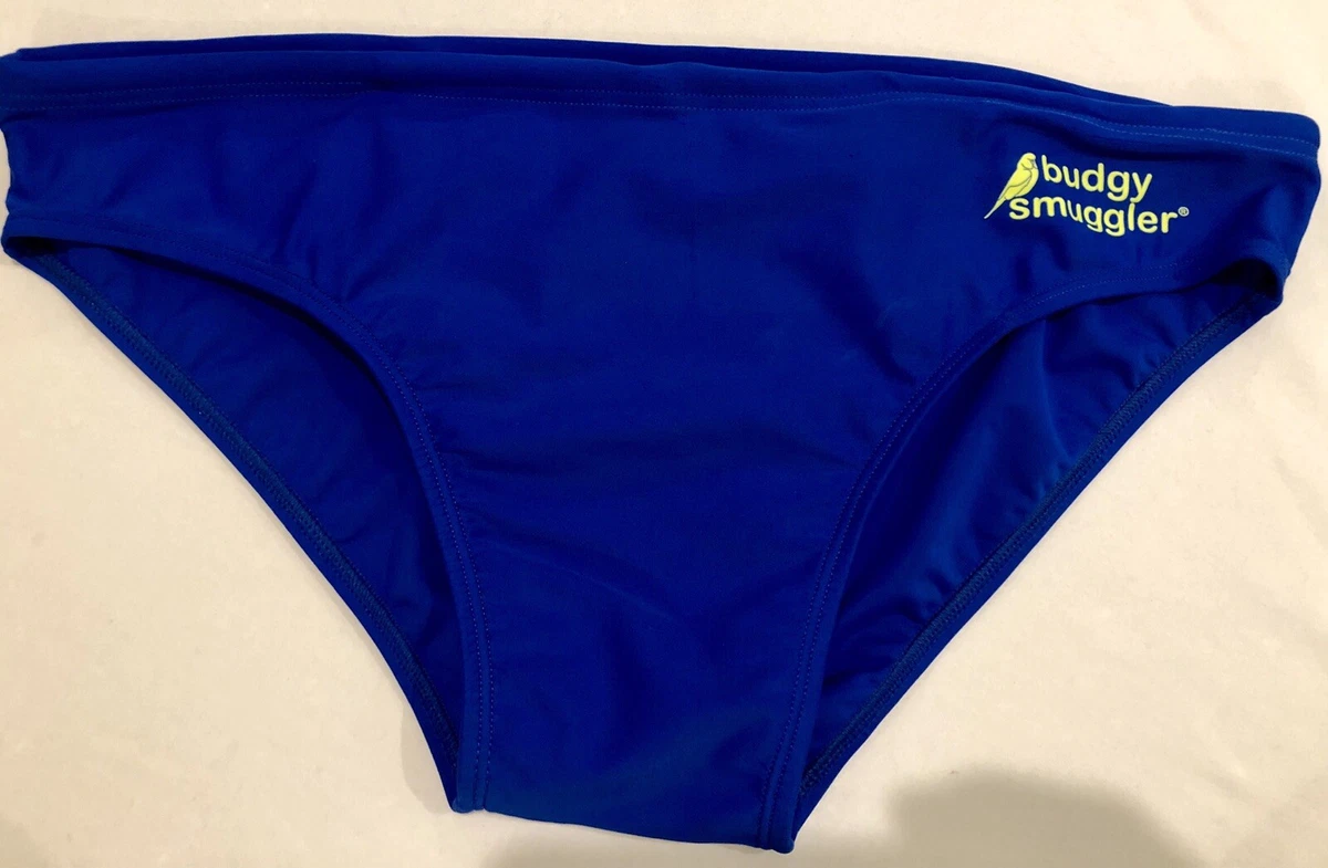 BUDGY SMUGGLER- ‘ROYALES WITH CHEESE BLUE AND YELLOW' - KIDS/MENS SIZE 24/28