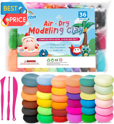 36 Colors Air Dry Clay for Kids Modeling Clay Kit Magic Foam DIY Clay with 3
