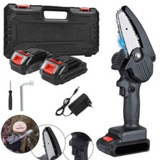 MINI MOTOSEGA DOPPIA BATTERIA 48V CATENA ACCIAIO 4m SET VALIGETTA GUANTI OMAGGIO