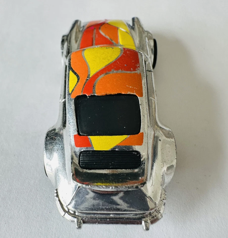 Hot Wheels Blackwall 1975 Super Chromes P-911 Porsche 911 Orange Yellow Tampo - Image 4 of 4