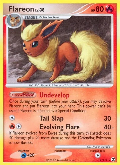 Flareon 19/111 Rare Pokemon Rising Rivals NM
