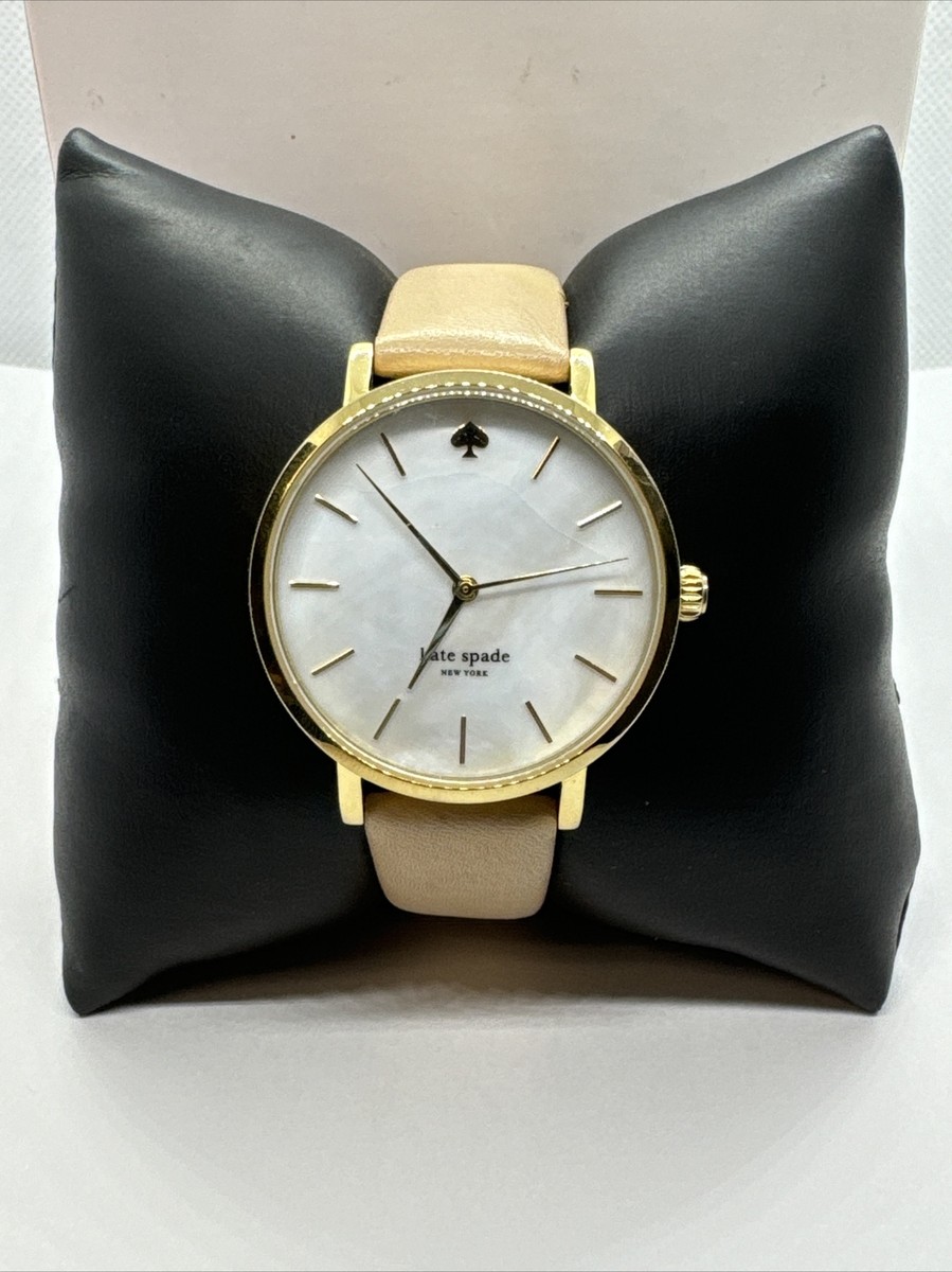 Kate Spade Metro 0010 Women\'s Beige Leather Strap Analog Dial Wrist Watch JNA142 Amazon.com: Kate Spade New York Women main image 2