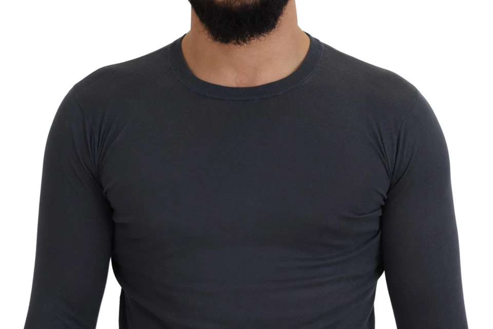 Suéter Gris DANIELE ALESSANDRINI Gris Cuello Redondo Pullover IT48/US38/M PRECIO DE VENTA SUGERIDO POR EL FABRICANTE 150usd Foto 4 de 4