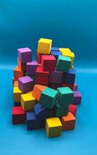 1" Cube Foam Blocks, Color Recognition, Craft, Math Manipulative, Counting 100