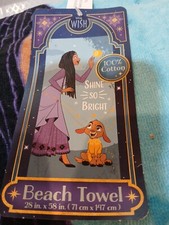 BRAND NEW DISNEY WISH~SHINE SO BRIGHT~BEACH TOWEL~100% COTTON~28" X 58"