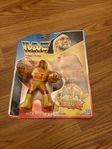 WWF Hulk Hogan Blue Card 1990 Hasbro New WWE Goril...