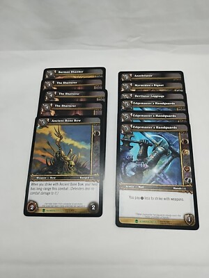 Lot Of (11) Wow TCG Heroes Of Azeroth Equipment Uncommons