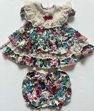 Martha  s Miniatures SZ 18 Months We  re Fussy Ruffle Dress Bloomers Never Worn