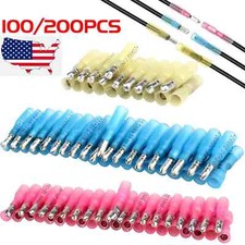 100-200X Heat Shrink Bullet Wire Connectors 22-10AWG Female Male Crimp Terminals
