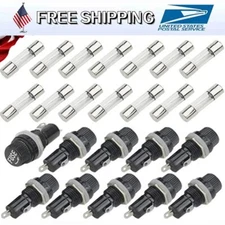 5x20mm 6x30mm Quick Blow Fast Acting Glass Fuses Panel Mounted Screw Fuse Holder