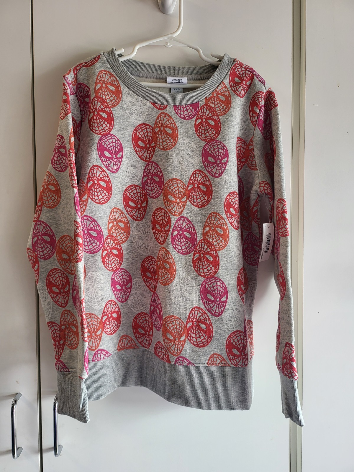 Marvel Amazon Essentials Spider-Man Boys Pullover Sweatshirt Gray L (9 Years)