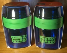 Lot of 2 - Tabitha Brown Travel Snack Cup / Lunch Set w  Utensils New Blue