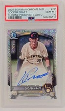 Cooper Pratt AUTO **PSA 10** 2025 Bowman Chrome - Mega Box Chrome Prospect Mojo