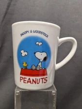 EUC Japan x NISSAY PEANUTS Snoopy & Woodstock Coffee Mug Tea Cup "Not For Sale"