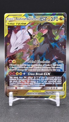 2019 Pokemon Sun & Moon Cosmic Eclipse Reshiram & Zekrom GX 157/236 - NM