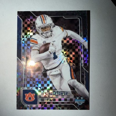 2025 Bowman Chrome University XFractor Eric Singleton Jr #186 Auburn
