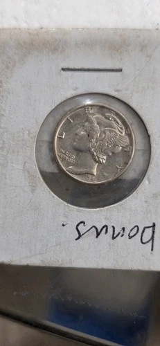 1943 Mercury Dime 90% Silver Fine Condition