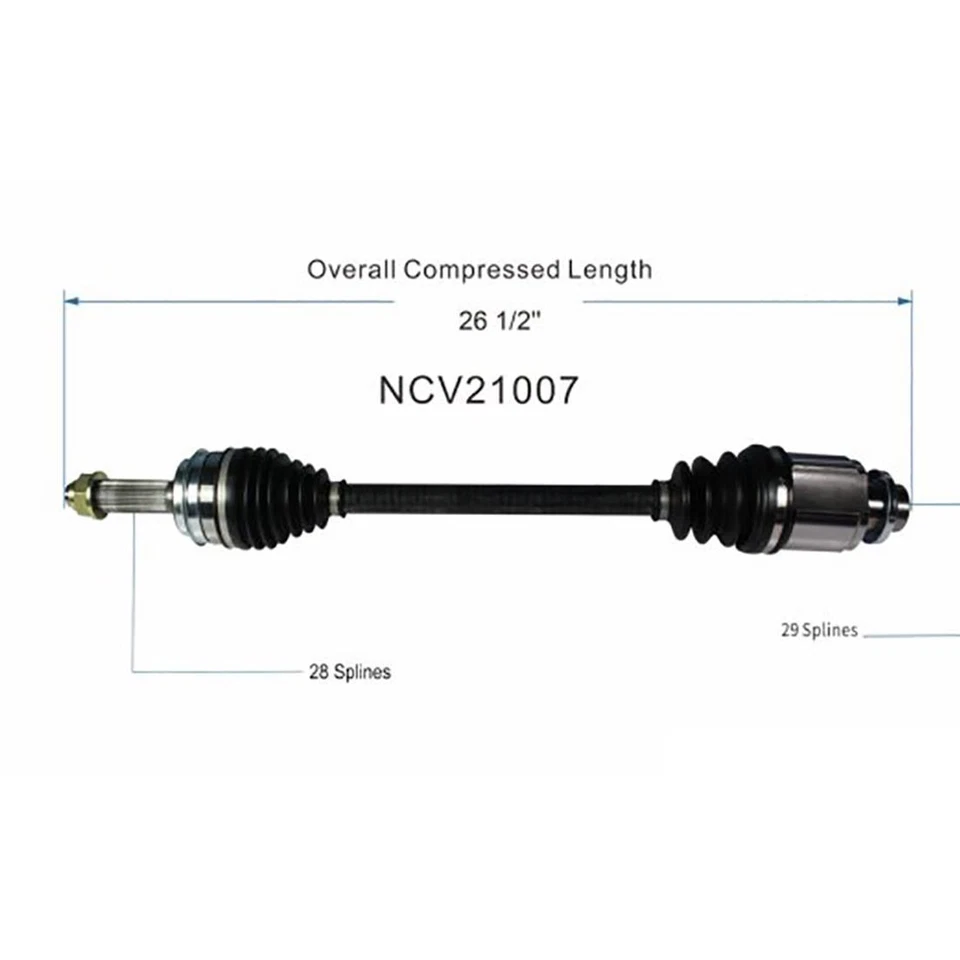 Rear CV Joint CV Axle For 2007 2008 2009 2010 - 2013 Acura MDX Base Sport 3.7L - Image 4 of 4