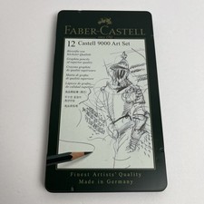Faber-Castell CASTELL 9000 Art Set Graphite Drawing Sketching Pencils 12 in Tin