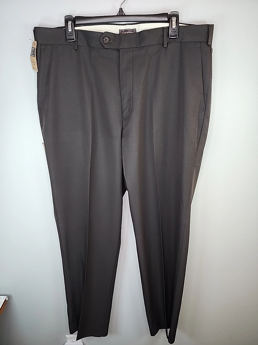Dockers D3 Classic Fit Microfiber Dress Khaki Gray Mens Pants 38W 34L New w Tags