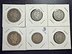 90% Silver Coin Lot — Barber Lot — $2.00 Face — 2 Halves + 4 Quarters