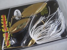 War Eagle Gold Frame Double Willow Spinnerbait 3/8oz #01G White Gold New Piano