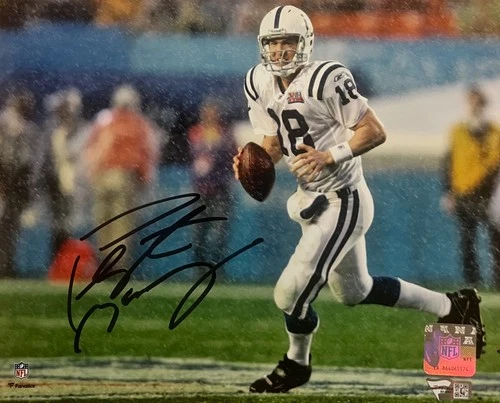 Peyton Manning Signed Autographed Indianapolis Colts 8x10 SB Pass Photo Fanatics