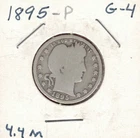1895 - Philadelphia Silver Barber Quarter 25 Cents, .181 Oz ASW ~ $12+ of Silver