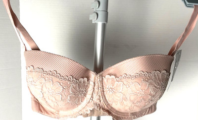 Maidenform Strapless Push Up Lace Bra 5-Way Straps Beige 36D Brand New W/ Tags