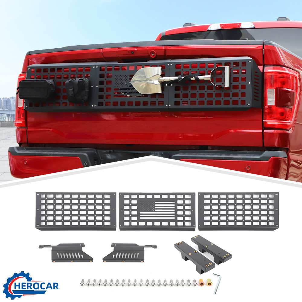 Car Exterior Rear Trunk Tailgate Storage Panel Organizer For Ford F150 21+ Acces