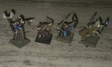 Ral Partha Warrior Mixed Lot of 5 Vintage D D Painted Miniature Figures