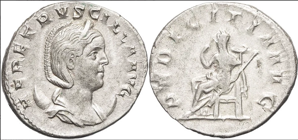 ETRUSCILLE * ANTONINIEN DE ROME * 4,1gr * 249-251 ap JC ARGENT RARE * RIC 59B - Photo 1/1