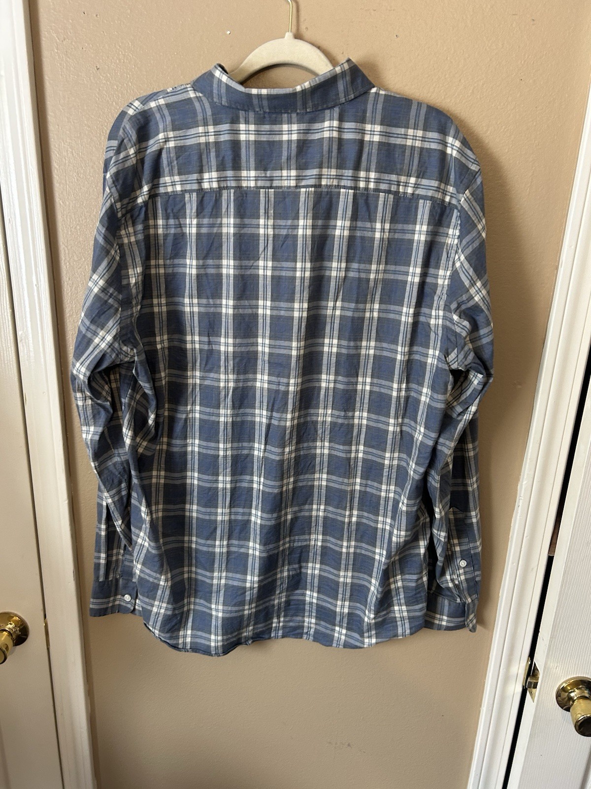 Faherty Movement Mens Button Front Collared Plaid… - image 3