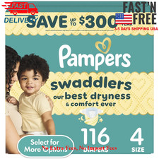 Swaddlers Diapers, Size 4, 116 Count Select for More Options NEW USA FREE SHIP