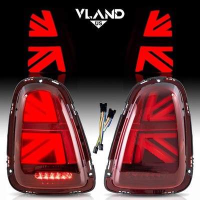 Fits 2007-2013 Mini Cooper R56 R57 R58 R59 FULL LED Red Tail Lights W/Animation