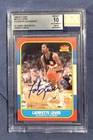 1986 FLEER BASKETBALL #63 FAT LEVER JERSEY FUSION BGS 10 AUTO GU PATCH VERY NICE
