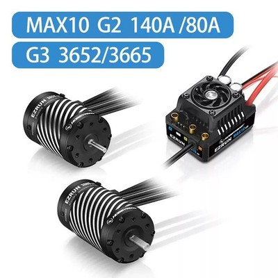 HobbyWing 80/140A ESC & EZRUN G3 Brushless Motor Power Combo for RC 1/10 Cars