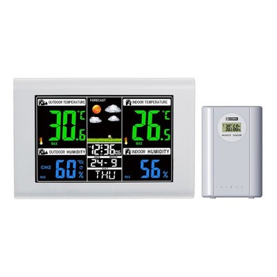 Funk Wetterstation mit Außensensor für Wettervorhersage Temperatur Luftfeuchtigkeit